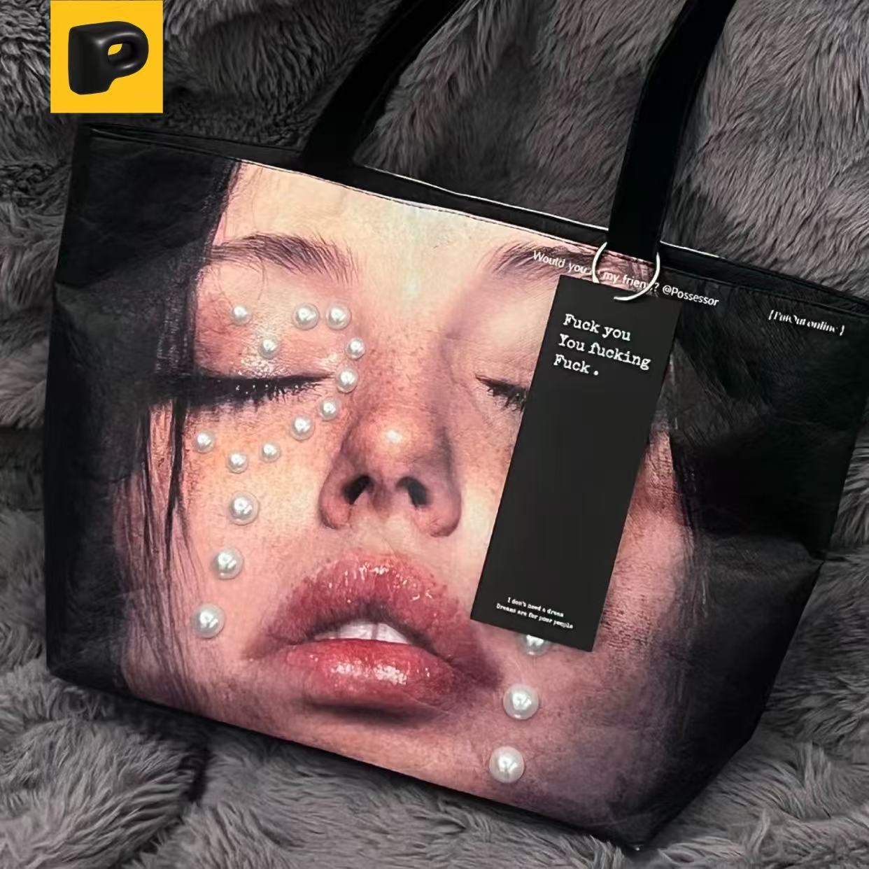 PutOut online 'Pearl Tears' shopping tote