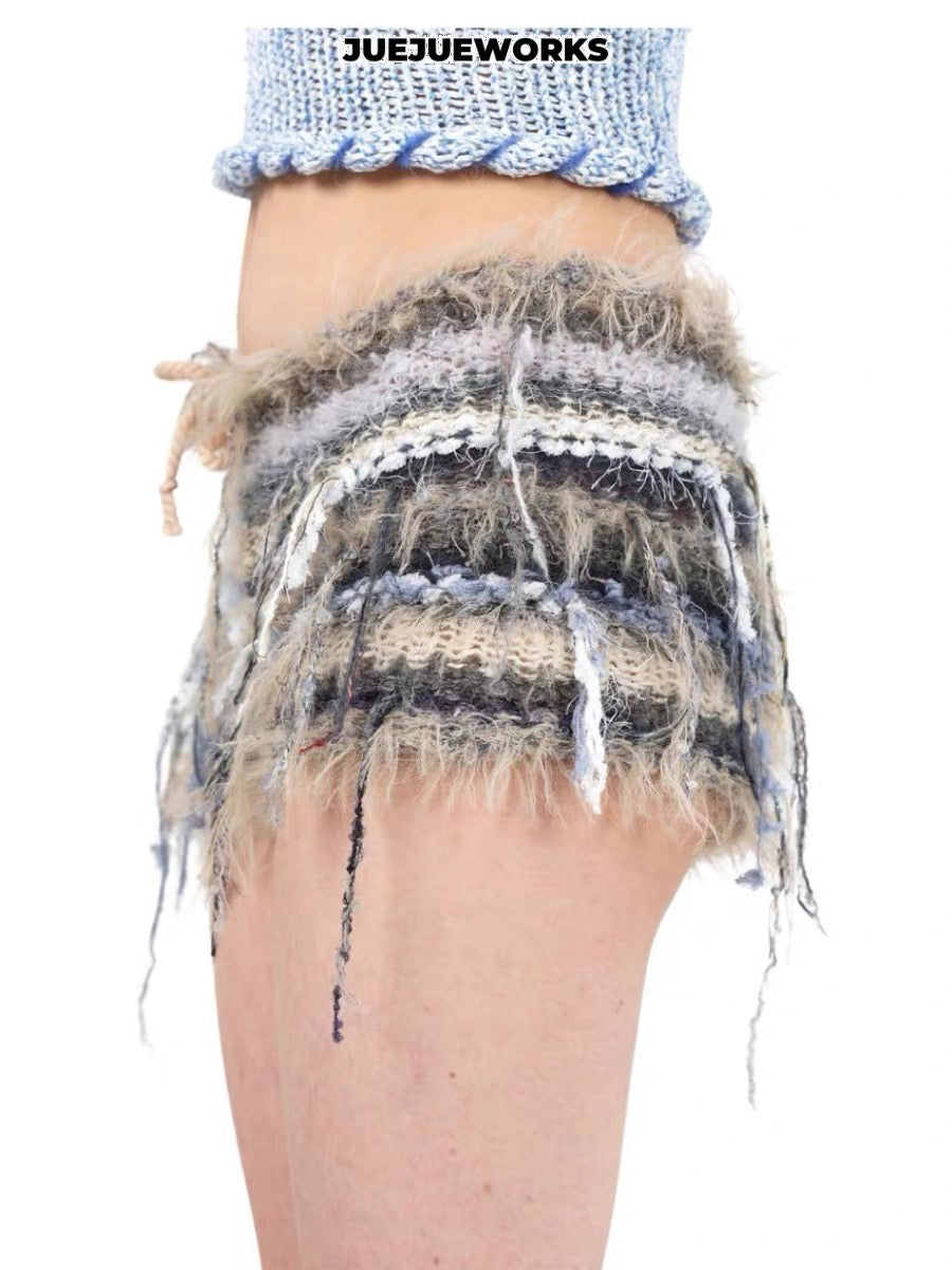 JUEJUEWORKS Hand-Knit Micro Shorts