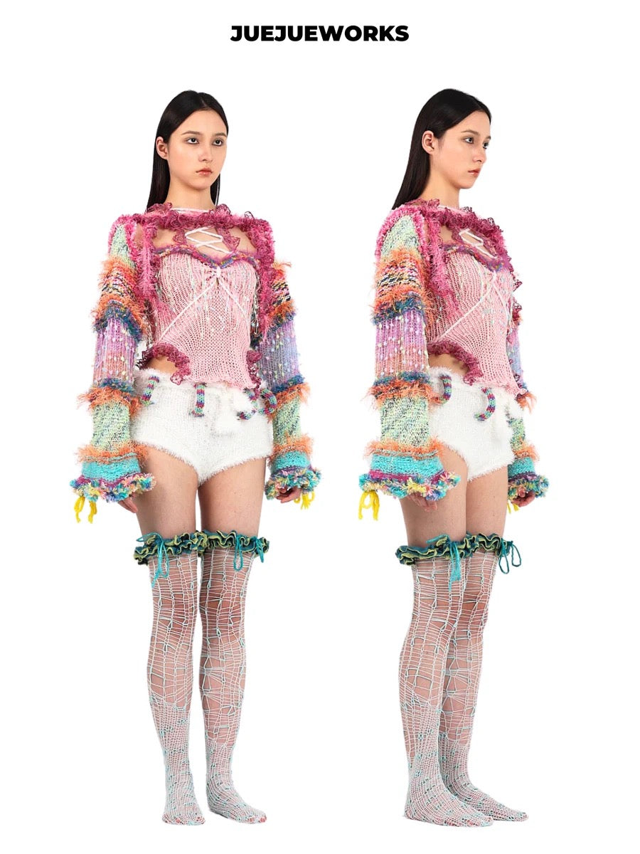 JUEJUEWORKS Hand-Knit Shrug