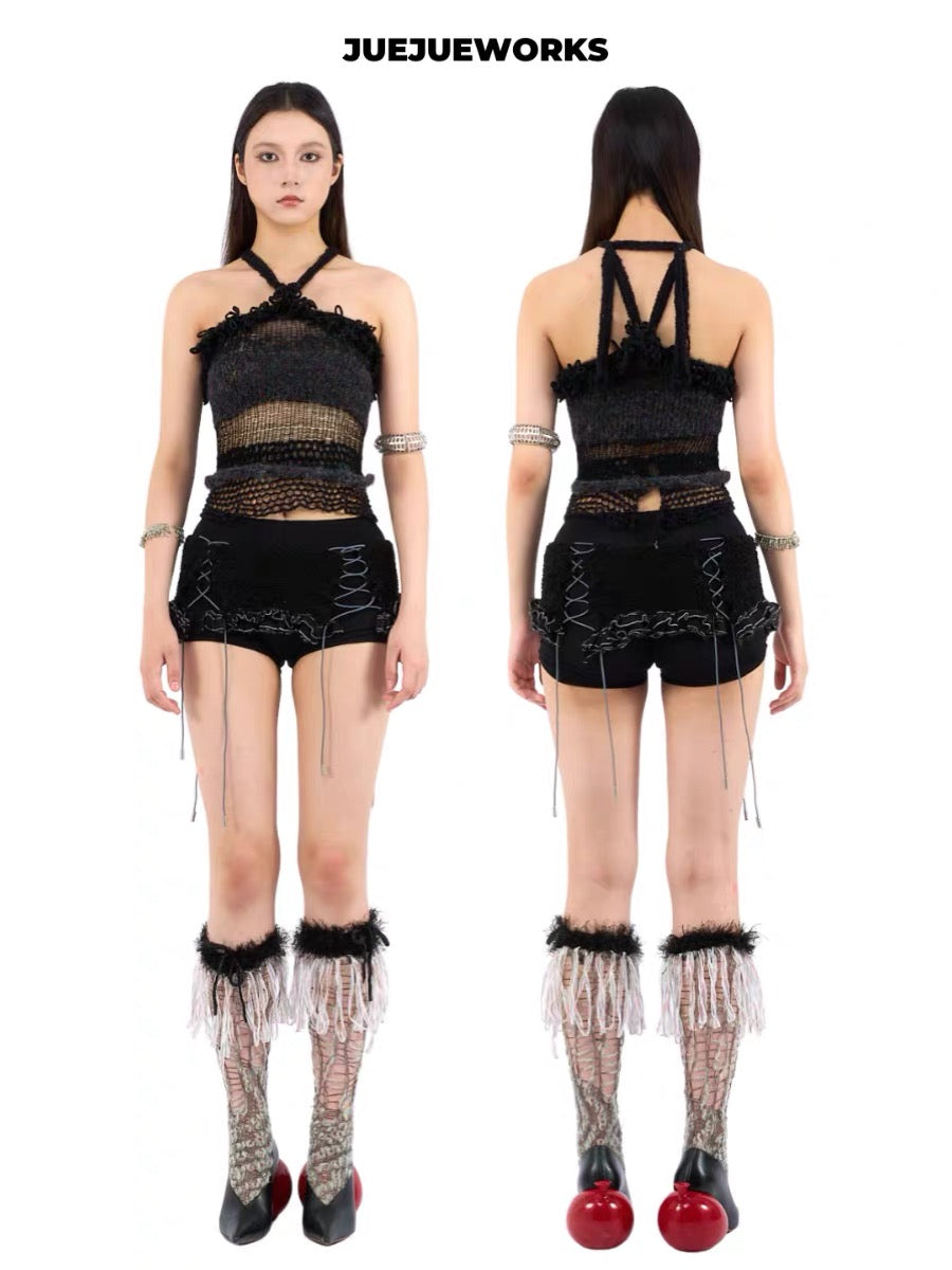 JUEJUEWORKS Hand-Knit Top