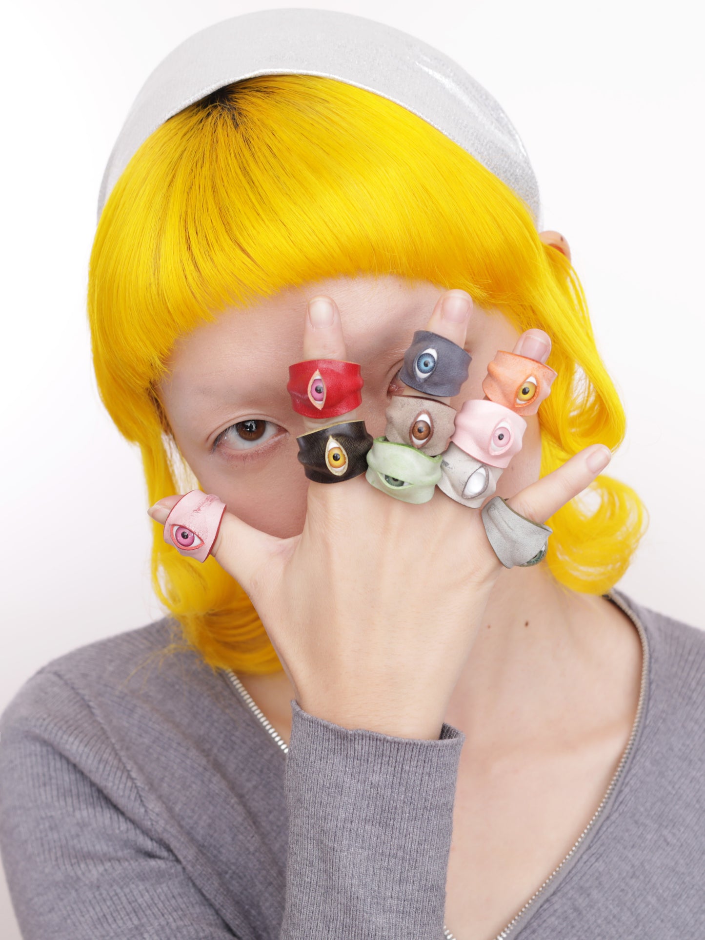 Plank Ateliers 'ALL EYES' Leather Ring