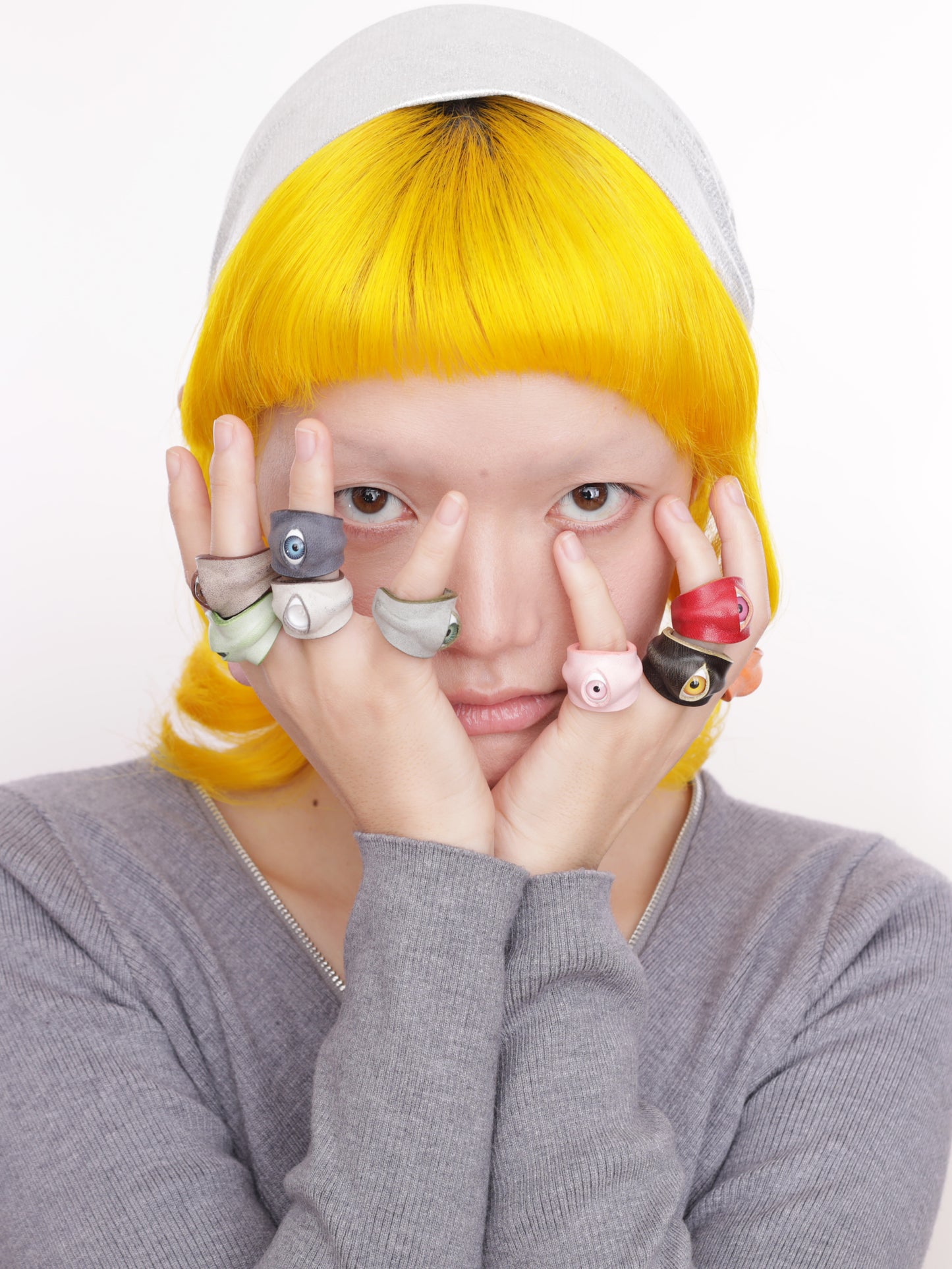 Plank Ateliers 'ALL EYES' Leather Ring