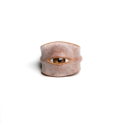 Plank Ateliers 'ALL EYES' Leather Ring