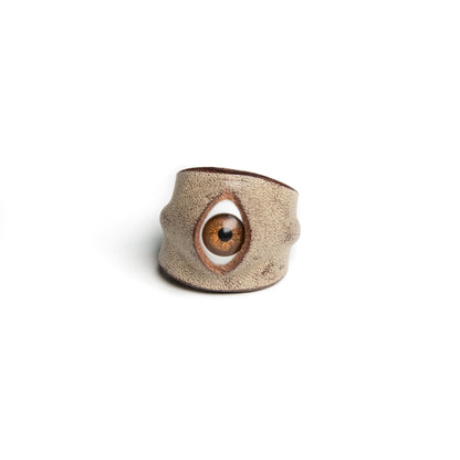 Plank Ateliers 'ALL EYES' Leather Ring