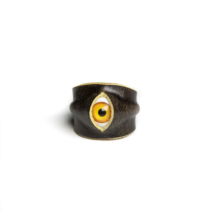 Plank Ateliers 'ALL EYES' Leather Ring