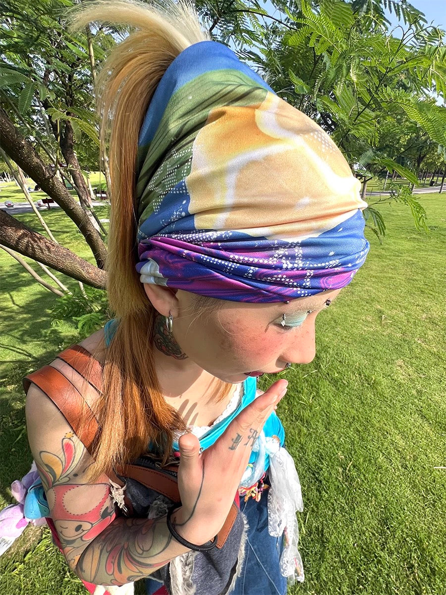 Timrockit Grocery "headache" Printed multifunctional scarf