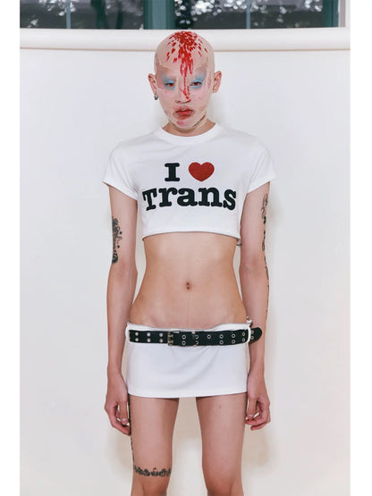Fruitanari “I LOVE TRANS- HETEROS” Two-Way T-shirt