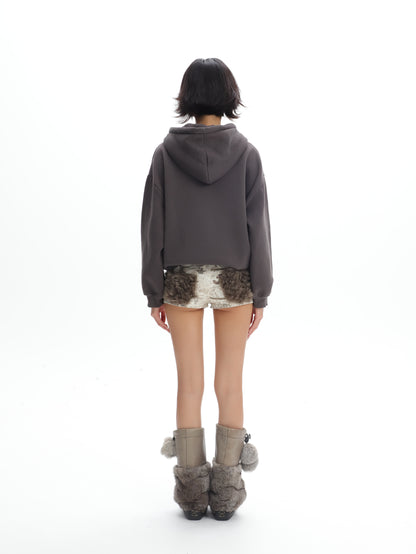 Dolomedes Grey Fleece Lined Oversized Hoodie
