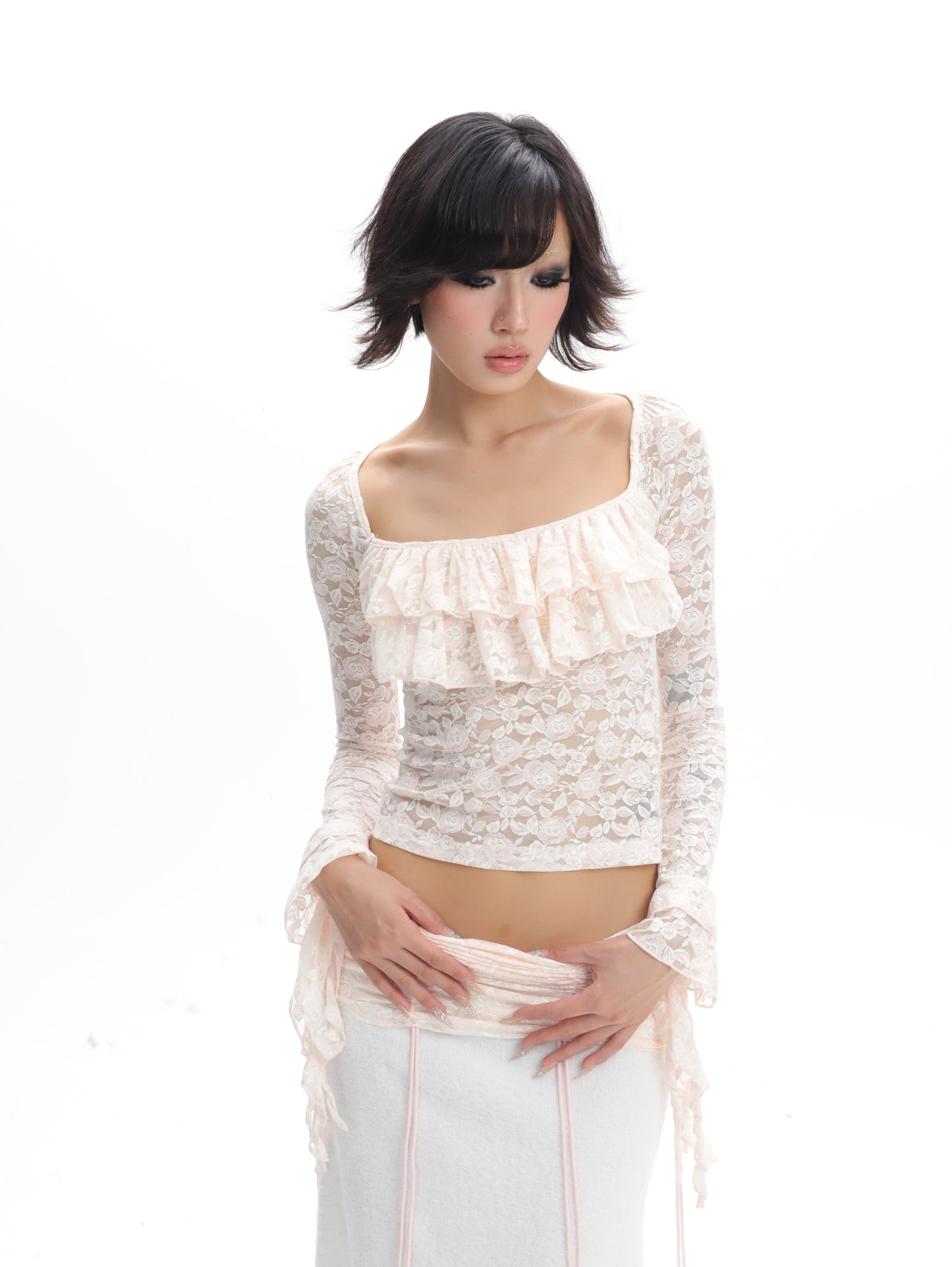 Dolomedes White Lace Temptation Top