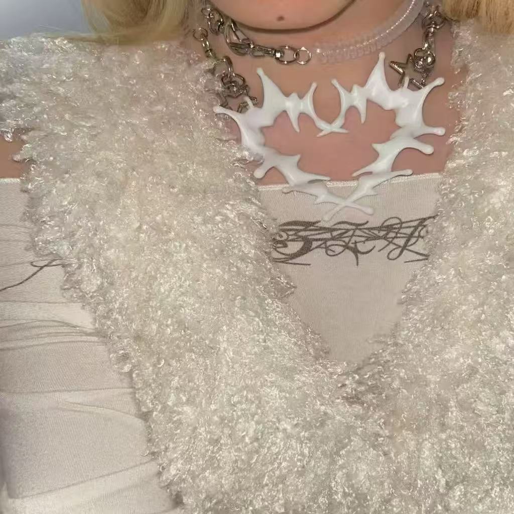 Sadisland 3D Print Heaatshape Necklace