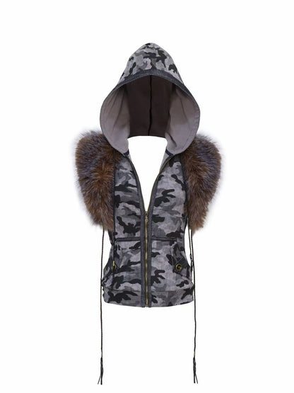 Floirds Market Fur Collar Top