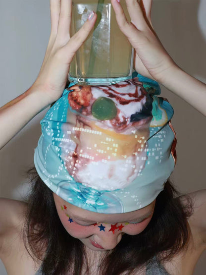 Timrockit Grocery summer print scarf