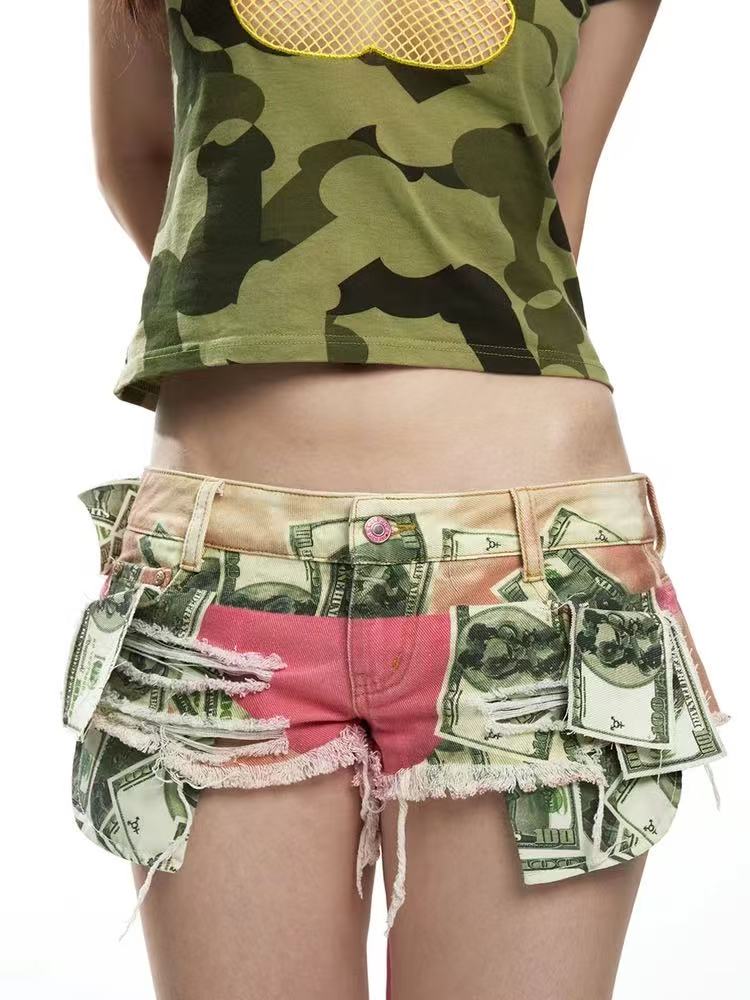 Fruitanari money print shorts