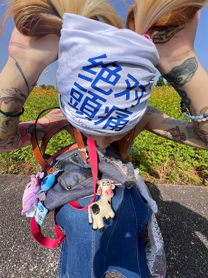 Timrockit Grocery "headache" Printed multifunctional scarf