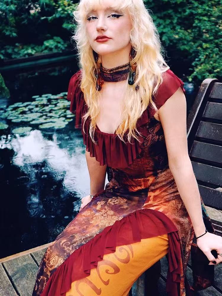 ovule stretch mesh dress