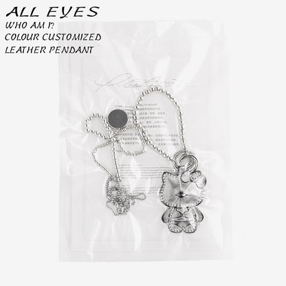 Plank Ateliers 'EYES KITTY' Leather Pendant