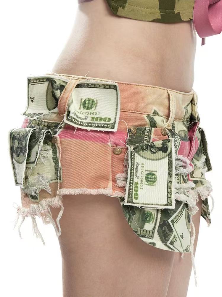 Fruitanari money print shorts