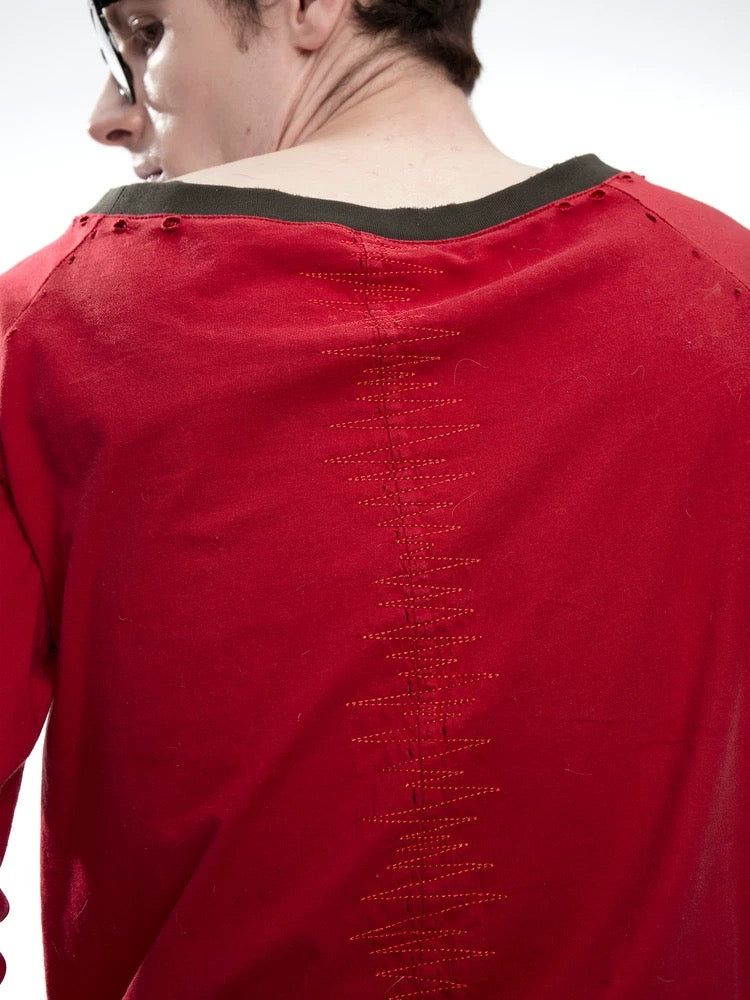 Fruitanari printed loose-fit long-sleeve top