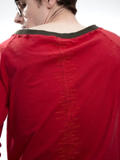 Fruitanari printed loose-fit long-sleeve top