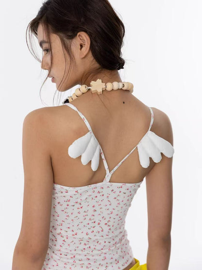 ring a ring Angel Wings tank top