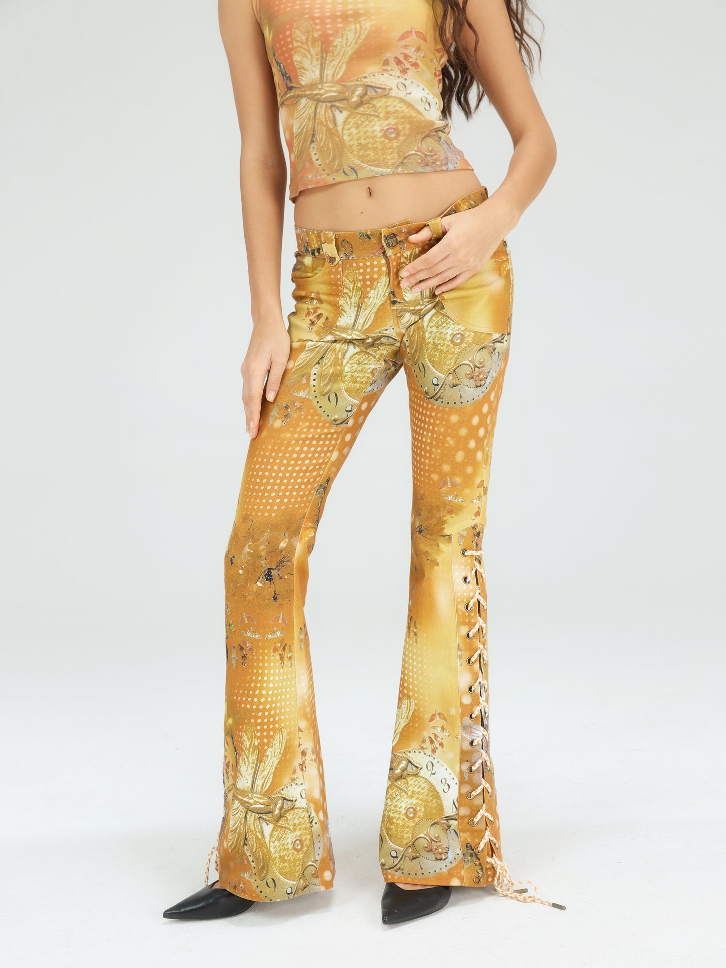 Dolomedes Ji Xie Qing Ting Low Rise Jeans