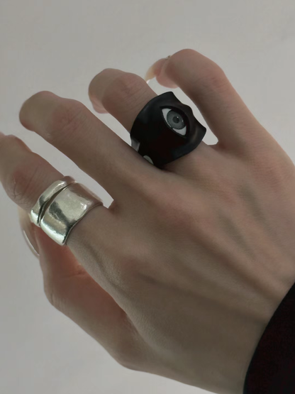 Plank Ateliers 'ALL EYES' Leather Ring