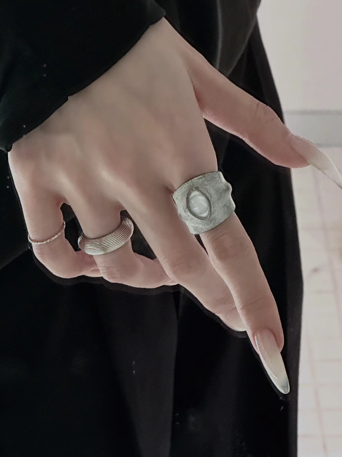 Plank Ateliers 'ALL EYES' Leather Ring