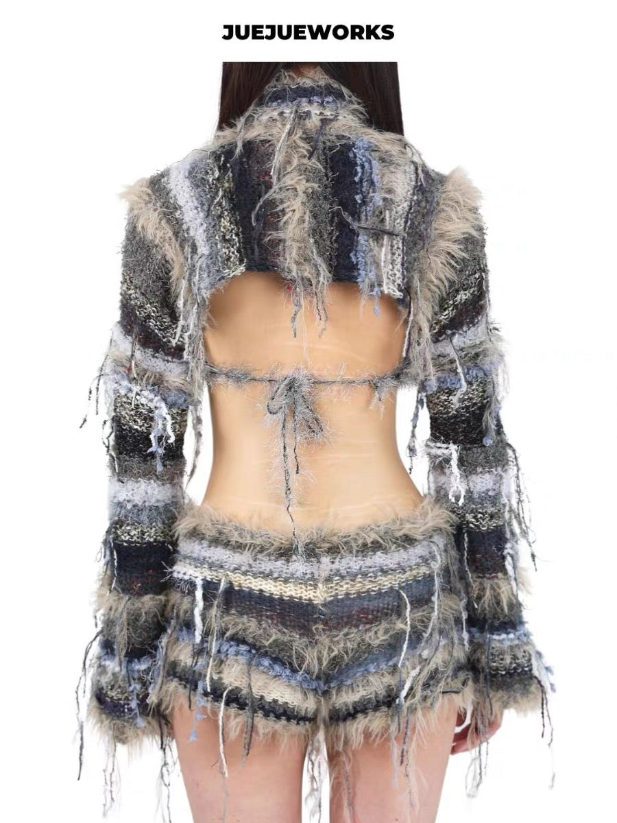 JUEJUEWORKS Hand-Knit Micro Shorts