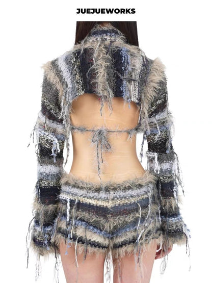 JUEJUEWORKS Hand-Knit Micro Shorts