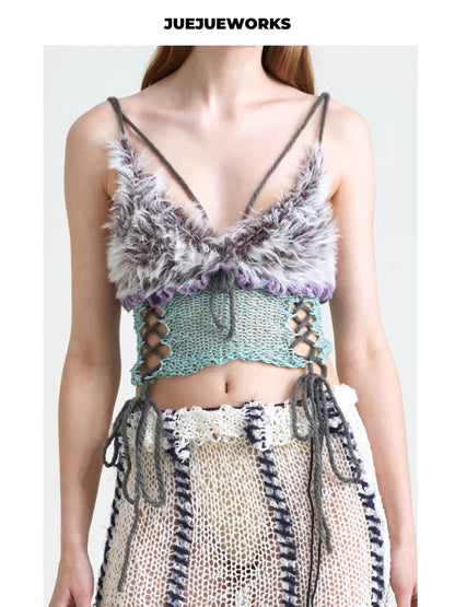 JUEJUEWORKS Hand-Knit Top