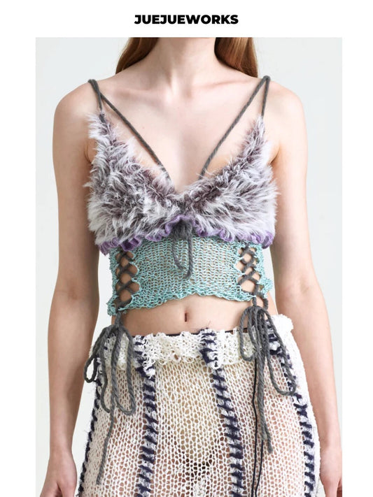 JUEJUEWORKS Hand-Knit Top