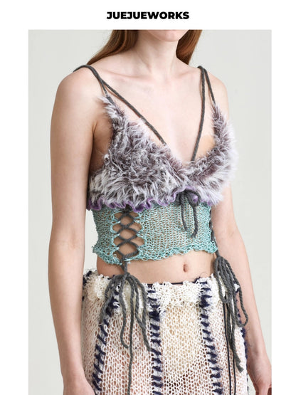 JUEJUEWORKS Hand-Knit Top