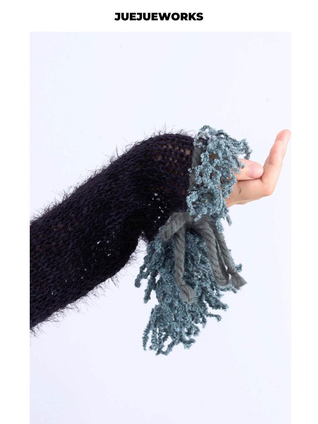 JUEJUEWORKS Hand-Knit Long Sleeve Top