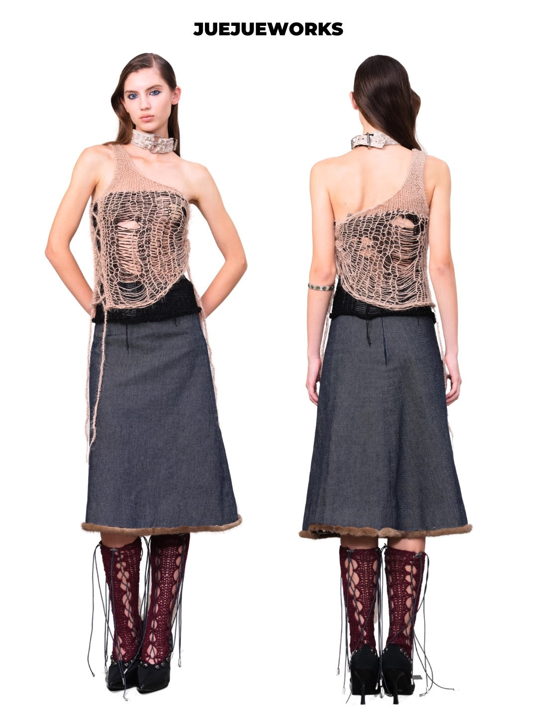 JUEJUEWORKS Hand-Knit Top