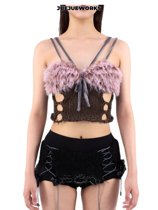 JUEJUEWORKS Hand-Knit Top