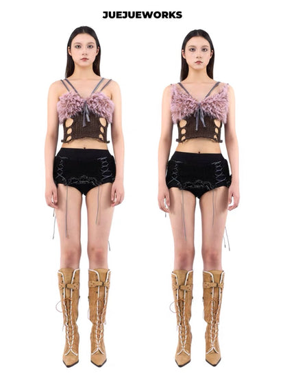 JUEJUEWORKS Hand-Knit Top