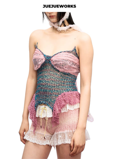 JUEJUEWORKS Hand-Knit Top