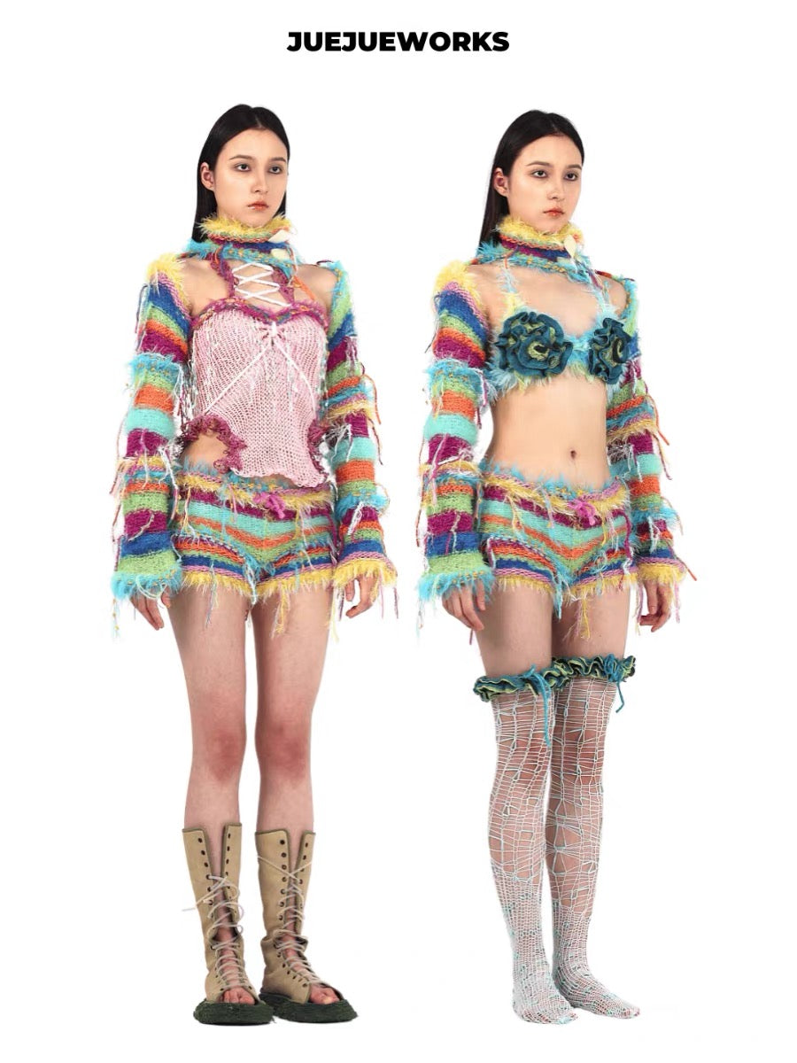 JUEJUEWORKS Hand-Knit Micro Shorts