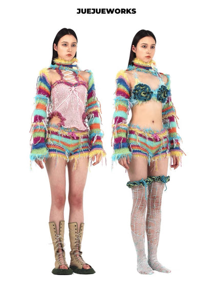 JUEJUEWORKS Hand-Knit Micro Shorts