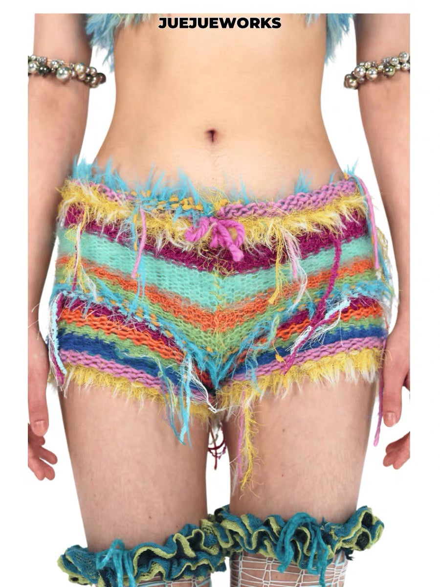 JUEJUEWORKS Hand-Knit Micro Shorts