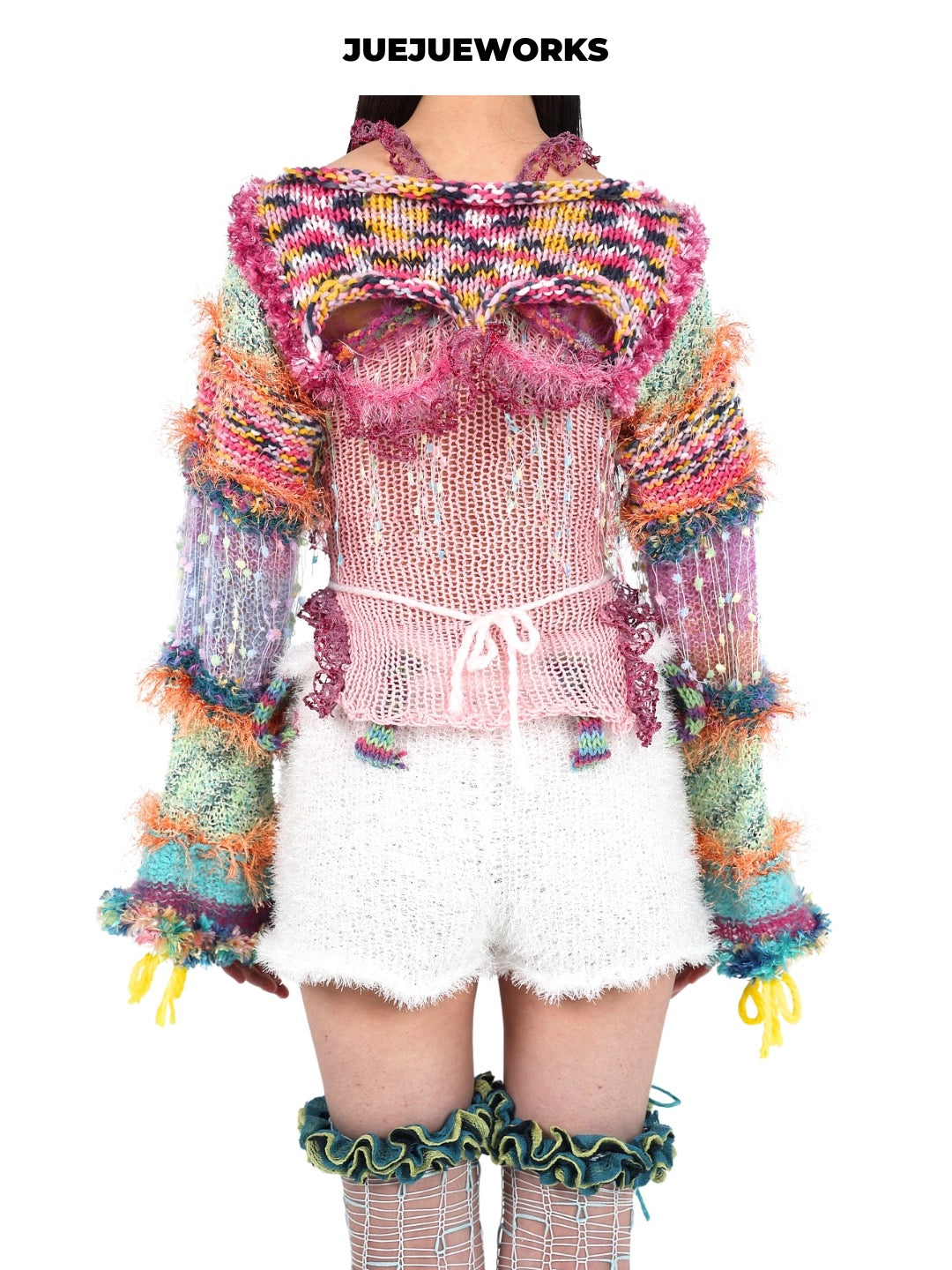 JUEJUEWORKS Hand-Knit Shrug