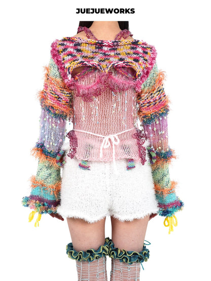 JUEJUEWORKS Hand-Knit Shrug