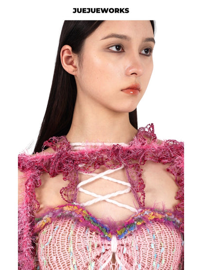 JUEJUEWORKS Hand-Knit Shrug