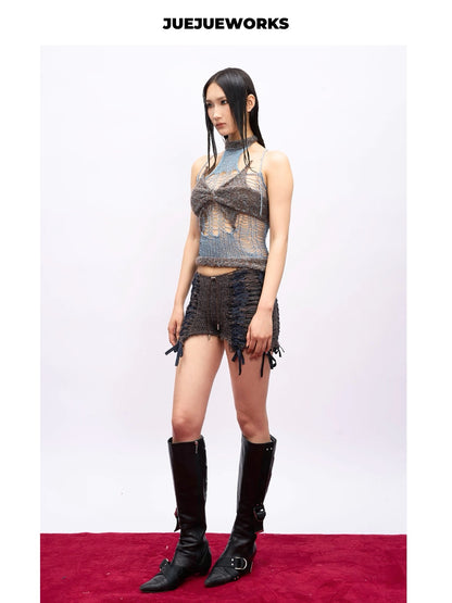 JUEJUEWORKS Hand-Knit Top