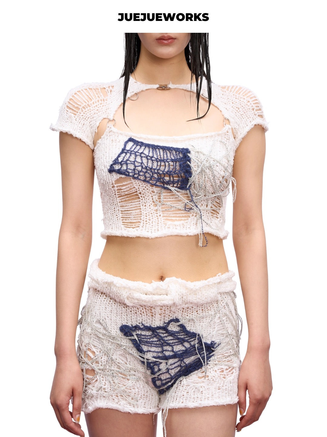 JUEJUEWORKS Hand-Knit Micro Shorts