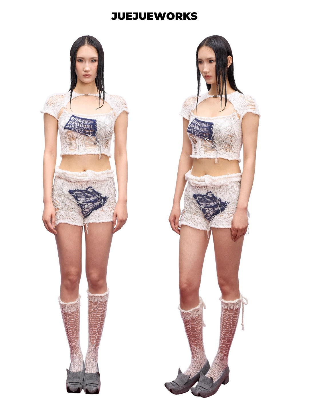 JUEJUEWORKS Hand-Knit Micro Shorts