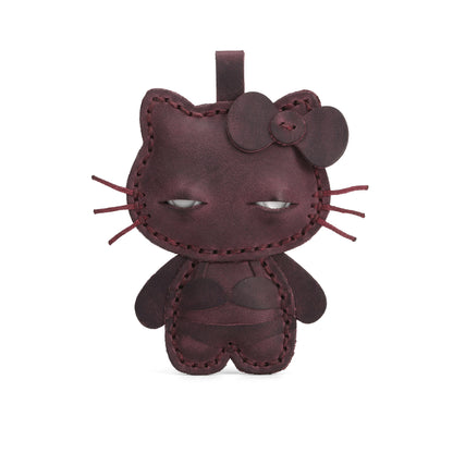 Plank Ateliers 'EYES KITTY' Leather Pendant