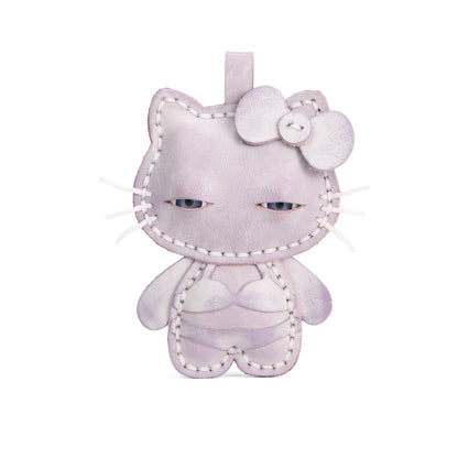 Plank Ateliers 'EYES KITTY' Leather Pendant
