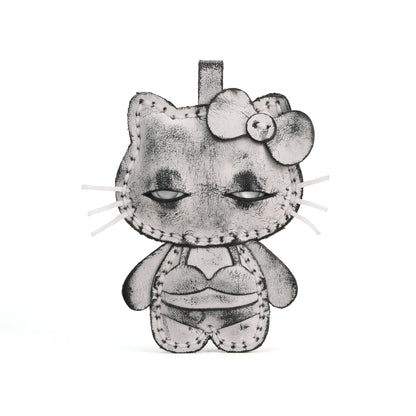 Plank Ateliers 'EYES KITTY' Leather Pendant