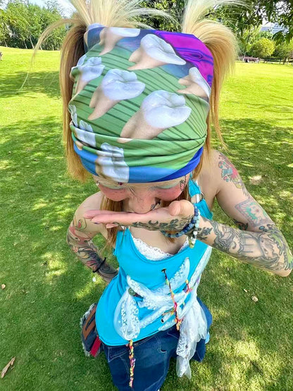 Timrockit Grocery "headache" Printed multifunctional scarf